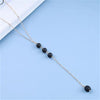 Sweet Y-shaped 8mm Round Beads Obsidian Volcanic Rock Pendant