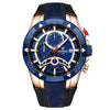 Men&#39;s Watch Calendar Watch Tape Quartz Watch Six-pin Watch Business Men&#39;s Watch