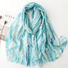 Cotton And Linen Feel Scarf Bronzing Flowing Landscape Scarf