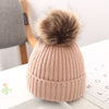 Baby Hat Autumn And Winter Baby Woolen Cap Big Fur Ball