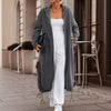 Casual Pure Color Thickened Long Coat For Women