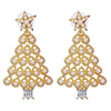 Colorful Crystals Christmas Tree Earrings Fashion Earrings