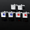 Alloy Spot Drill Fashion Men&#39;s Square Cufflinks