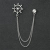 Fashion Simple Men&#39;s Chain Rudder Brooch