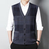 Men&#39;s Casual Loose Chicken Core Collar Knitted Vest