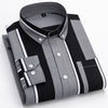 Men&#39;s Casual Long Sleeve Wide Striped Shirt