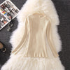 Knitted Bottoming Shirt Two-piece Vest Set