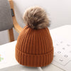 Baby Hat Autumn And Winter Baby Woolen Cap Big Fur Ball