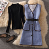 Knitted Bottoming Shirt Two-piece Vest Set