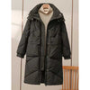 Women&#39;s Mid-length Cotton-padded Coat Thickened Warm Plus Size Coat