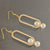 Elegant Fashion Metal Earrings Pearl Simple