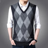 Factory Direct Sales Winter Wool Knitted Vest Middle-aged And Elderly Men&#39;s Thickened Sweater