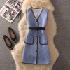 Knitted Bottoming Shirt Two-piece Vest Set