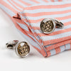 Men&#39;s Cufflinks Fashion Yellow Pattern Round