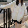 Women&#39;s Bow Knitted Cardigan Loose-fitting Oversized Sweater