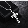 Titanium Steel Wire Cross Men&#39;s Necklace