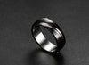 Black Titanium Steel Twill Men&#39;s Ring