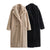 Autumn New European And American Style Fleece Double Row Ornament Loose Overcoat Coat