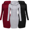 Autumn Winter Women Hoodies Sweatshirts Long-sleeved Dress