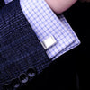 High Quality Silver Diamond Cufflinks Men&#39;s Business French Cufflinks Cuff Nails Can Be Personalized