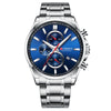 Men&#39;S Watch Waterproof Quartz Watch Six-Hand Watch Calendar Watch Steel Band Men&#39;S Watch