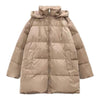 Women&#39;s Versatile Zipper Hooded Solid Color Down Jacket Coat