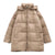 Women's Versatile Zipper Hooded Solid Color Down Jacket Coat