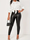 Women&#39;s Luxe Noir Leather Leggings