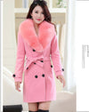 Woolen women coat double-breasted woolen coat