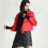 Leather Jacket Women New Outerwear Large Retro