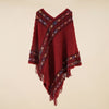 Ethnic Style Pullover Diamond Lattice Shawl