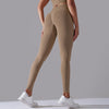 Women&#39;s Seamless Knitted Solid Color High Waist Tight Pants