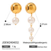 High-grade Ins Titanium Steel Earrings 18K Gold Plated Jewelry