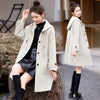 Women&#39;s Knitted Hooded Temperament Woolen Coat