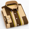 Men&#39;s Casual Long Sleeve Wide Striped Shirt