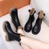 Fleece-lined Thick Northeast China Cotton Shoes Thick Bottom Non-slip Snow Boots Smoke Pipe Ankle Boots