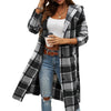 Women&#39;s Autumn And Winter Clothing Casual Loose Contrast Color Breasted Hooded Jacket