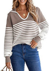 Navy Style Casual Knitted Women&#39;s Top