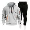 Men&#39;s Multi-pocket Zipper Hooded Sweatshirt Sportswear