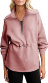 Women&#39;s Super Plus Size Sweatshirt Half Zipper Drawstring