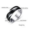 Black Titanium Steel Twill Men&#39;s Ring