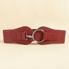 Women&#39;s Simple Sweet Cool PU Leather Decoration Wide Belt