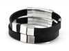 Cross Silicone Titanium Steel Bracelet