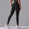 Women&#39;s Seamless Knitted Solid Color High Waist Tight Pants