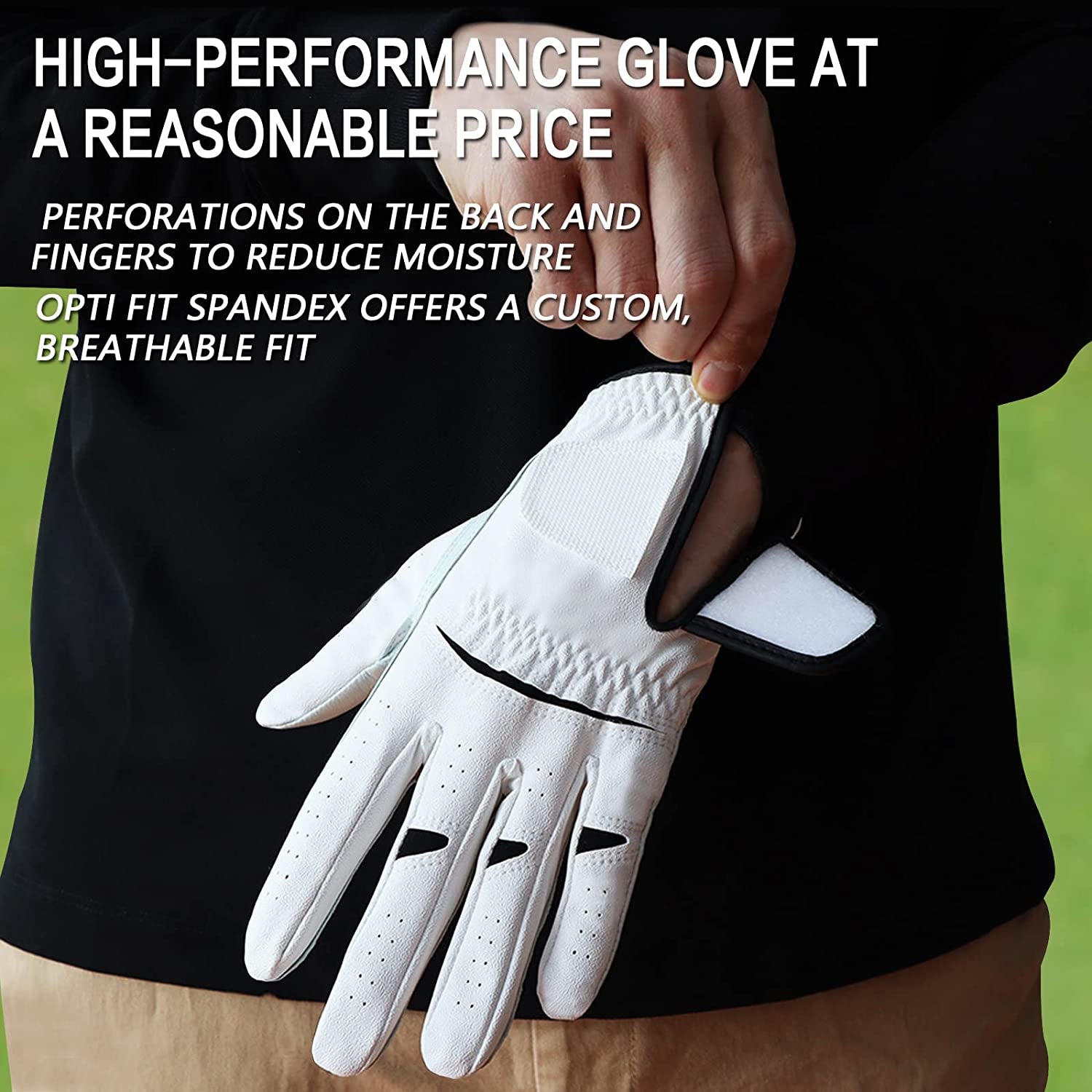 Golf Gloves Men Right Left Handed Golfer Men’S Golf Glove Left Right Hand Value 3/6 Pack, All Weather Leather Grip Small Medium ML Large XL Size