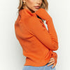 Women&#39;s Stand Collar Knitted Zipper Sweater Coat