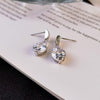 Zircon Pendant Earrings Women&#39;s Design Silver