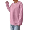 Women&#39;s Casual And Comfortable Jacquard Round Neck Sweater