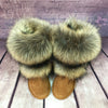 Women&#39;s Winter Mid-calf Fox Fur Snow Boots