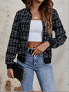 Fashion Plaid Zipper Short Jacket Autumn And Winter Casual Long Sleeve Baseball Clothing Women&#39;s Outwear Tops